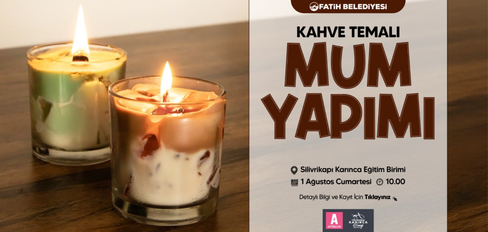 Kahve Temalı Mum Yapımı Kahve Temalı Mum Yapımı