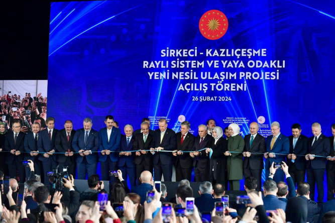 Sirkeci-Kazlıçeşme Raylı Sistem Hattı Cumhurbaşkanımız Sn. Recep Tayyip Erdoğan'ın Teşrifiyle Açıldı