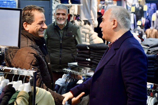 Başkan Turan, Aksaray Esnafını Ziyaret Etti