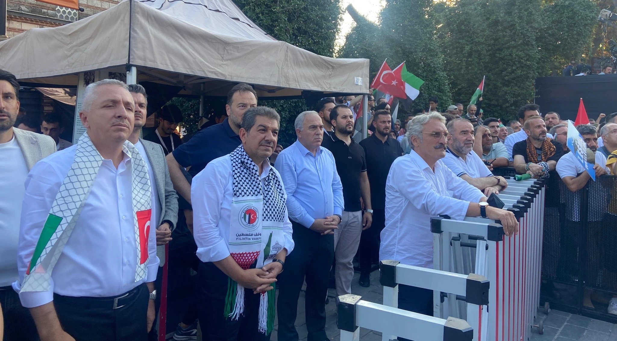 The Mayor, Mr. Turan Supported the Palestinian Cause in Hagia Sophia Square with Tens of Thousands of Fellow Citizens Gathered on the Will of Ismail H