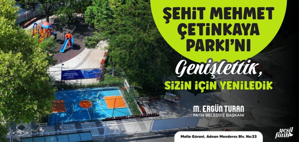 Şehit Mehmet Çetinkaya Parkı Yenileme