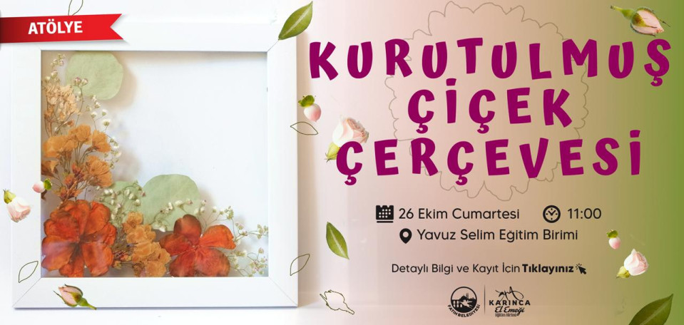 Kurutulmuş Çiçek Çerçevesi