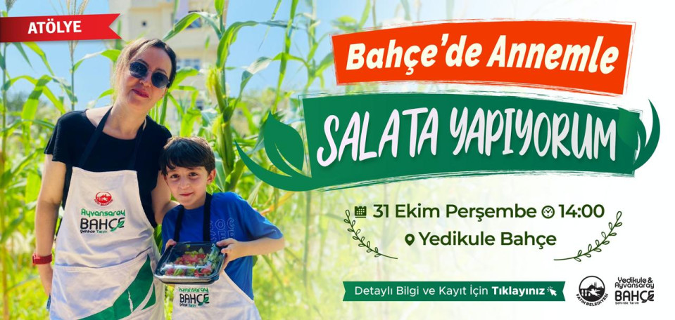 Bahçe'de Annemle Salata Yapıyorum