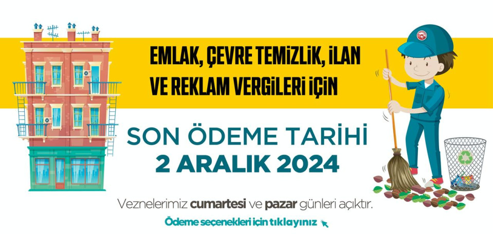 Emlak, Çevre Temizlik, İlan ve Reklam Vergisi