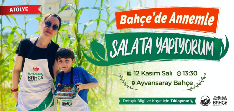 Bahçe'de Annemle Salata Yapıyorum