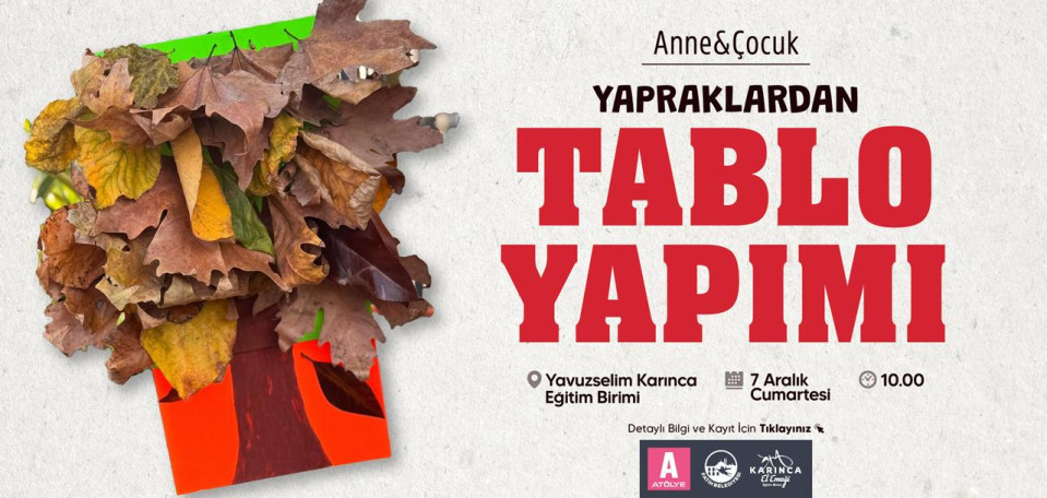 Anne&Çocuk Yapraklardan Tablo Yapımı