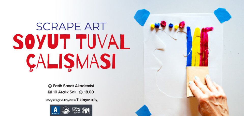 Scrape Art Soyut Tuval Çalışması