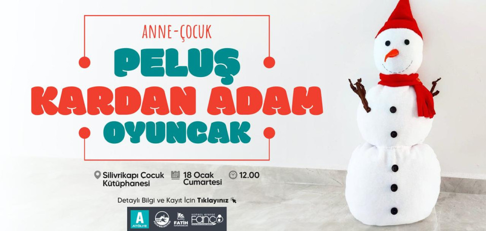 Anne-Çocuk Peluş Kardan Adam Oyuncak