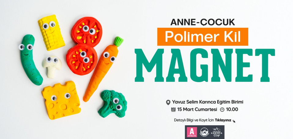 Anne Çocuk Polimer Kil Magnet