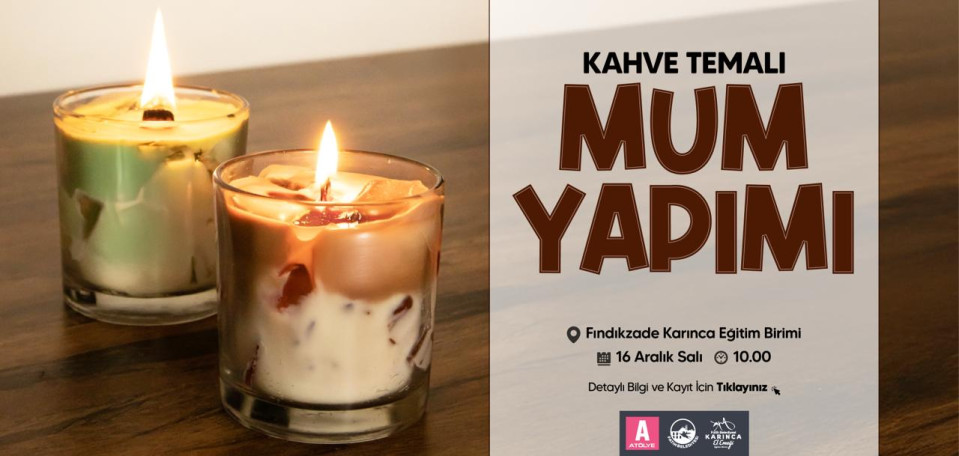 Kahve Temalı Mum Yapımı Kahve Temalı Mum Yapımı