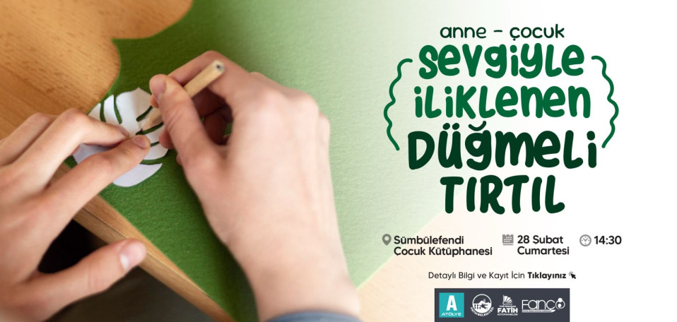 Anne-Çocuk Sevgiyle İliklenen Düğmeli Tırtıl Anne-Çocuk Sevgiyle İliklenen Düğmeli Tırtıl